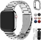 For Apple Watch Stainless Steel Band Strap case Series 10 9 8 7 6 5 Se 41 44 45