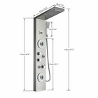 Shower Panel Tower System Brushed Nickel Shower Faucet Set Rain Massage Body Jet