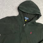 Polo Ralph Lauren Mens Hoodie Sweatshirt Xl Green Cotton Long Sleeve Full Zip Up