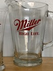 Vtg Miller High Life Beer Pitcher With 4 Matching Pilsner Glasses 