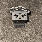 Antique Cast Iron Match Safe Holder Box Wall Mount Ornate Black Vintage     