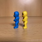 Vintage Unbranded Yellow And Blue Ninja With Sword 1 25  Rubber Mini Figure
