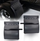 Pair 24 x24  Quarter Fender Black Poly Plastic For Truck Frei Volvo Vnl Kenworth