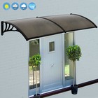 2pcs 40  X 80  Window Awning Door Canopy Polycarbonate Cover Front Door Brown