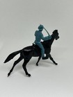 Vintage Marx Fort Apache Cavalryman With Sword And Horse From 3681 Playset