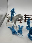 Marx Civil War Mounted Union Cavalry 3 Horses 54mm Toy Soldiers Lot Of 8