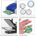 120 Pieces Round Sublimation Keychain Blanks  Side Heat Transfer Blanks 5578