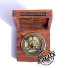 Wooden Marine Compass Sundial clock Navigation Christmas Desk Decor gift Men 