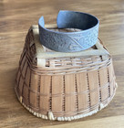 Vintage Native American Motif Silver Tone Copper Cuff Bracelet 6 5  Small