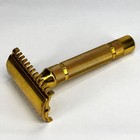 Vintage 1940s Gillette Gold Plated Safety Razor With Case
