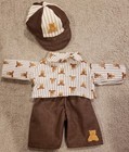 16  Boy s Cabbage Patch Doll Outfit Top Shirt Pants Hat   Cap Set Teddy Bears
