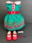 American Girl Kit Beforever Meet Dress red Shoes barrette-18    Doll Size Ag Tag