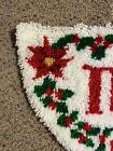 Completed Wonder Art Caron Latch Hook Art Christmas Rug   4576 Noel Craft Kit