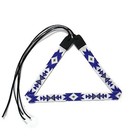 Beaded Hat Band Native American Style Southwestern Cowboy Rode White   Blue