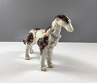 Borzoi Russian Wolfhound Glaze Porcelain Dog Figurine Japan Black   Red Spots