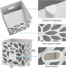 Fabric Storage Bins Cubes Baskets Containers With Dual Plastic Handles For Home