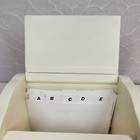Vintage Wooden Recipe Box White Pink 3d Floral Kitchen Card Storage File Holder 
