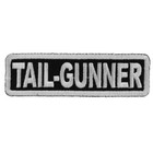 Tail Gunner Mc Club Rank Patch White And Black  Biker  Embroidered Patch
