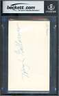 Joe Stydahar  Beckett Bas Signed 3x5 Index Card Autograph