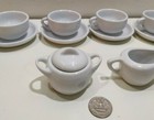 Tea Party Set Girls Pretend Play Toy White Porcelain Ceramic Modern Style