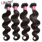 Unice 100  Brazilian Body Wave Lace Closure With 4 Bundles Human Hair Extensions