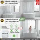 Clear Shower Curtain Liner 72x72 Peva Waterproof Rustproof Grommets Bathroom