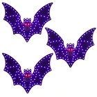 12in Led Halloween Bat Lights 3 Pack Twinkling Window Decoration