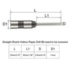 Hollow Paper Drill Bit 3 5mmx70mm For Straight Shank Punch Punching Machine
