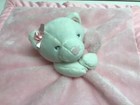 Carters Just One You Pink White Bear Plush Baby Security Blanket Lovey