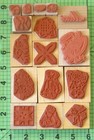 Vintage Lot Of 16 New And Used Mixed Themes Wood Mounted Rubber Stamps Lot  9