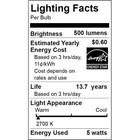 Great Value Led Light Bulb Medium Base Soft White 5w  60 Watt Equiv   4-pack
