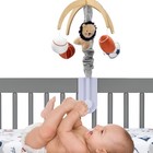 Lambs   Ivy Hall Of Fame Lion sports Balls Musical Baby Crib Mobile Soother Toy
