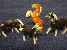 Porcelain Horse Figurines Set Of 4 Collectible Vintage Decorative