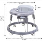 Foldable Height Adjustable Baby Walker Infant Toddler Walker W  Wheels Foot Pad