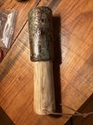 Native American Traditional Ceremonial Hand Crafted Wood Rattle W leather Strap