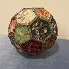Old Chinese Ancient Cloth Silk Crane Magpie Bird Flower Hydrangea Ball 12    Inch