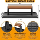 Yoehka Cast Iron Grill Press-1pcs  Heavy Duty Bacon burger griddle chef    
