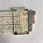 Vintage Keuffel   Esser K e Deci Lon 10 Slide Rule 68 1100 W  Leather Case 60s