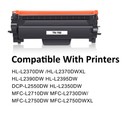 2x Tn760 Toner Compatible With Brother Mfc-l2710dw Mfc-l2717dw Dcp-l2550dw