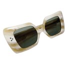 Vintage Cat Eye Sunglasses 1960 s Unsigned Made In France Eyeglasses Solid Frame