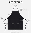 2 Pack Adjustable Bib Apron Waterdrop Resistant With 2 Pockets Cooking Kitchen A