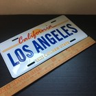 Vintage 1990s Los Angeles California Golden State Metal Souvenir Plate Sign 12 l