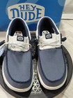 Hey Dude Wally Tri Varsity Colorblock Canvas Slip-on Navy Gray Men   s Us 10 M