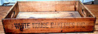 Antique White House Bakeries Inc Wood Bread Crate Advertising Box Dovetail 21 5 
