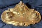 Antique Old Gilt Bronze E  F Caldwell   Co New York Art Nouveau Inkwell Rococo