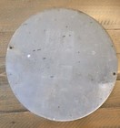 Vintage Coca-cola Round Metal Advertising Sign Featuring The Classic Coke Bottle