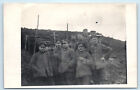 Wwi German Soldiers Trench Battlefield  Kurland Real Photo Postcard