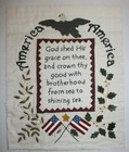 Patriotic America Eagle Flags Star Wool Felt Embroidery Completed Finished