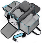 Foldable Expandable Pet Carrier Bag Breathable Car Travel Shoulder Bag Cat Dog