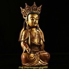 7 8 old Tibet Bronze Gilt Kwan-yin Guan Yin Bodhisattva Goddess Buddha Statue